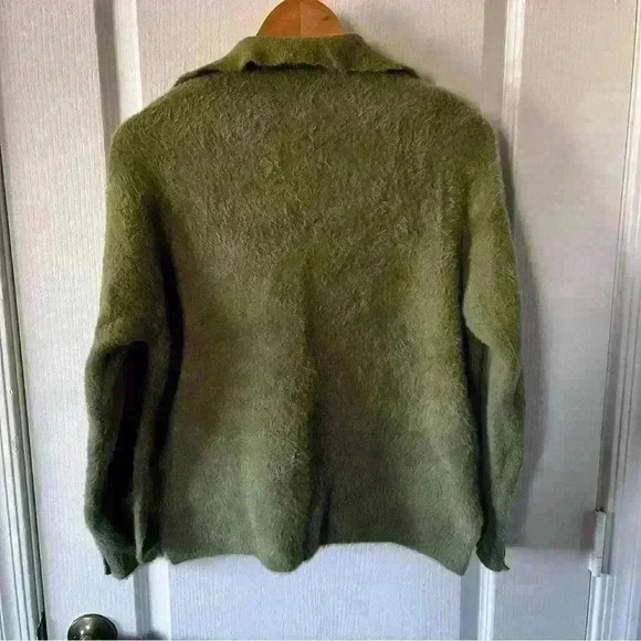 Calligraphie Women’s Cardigan super soft Olive Green Button Front Size XS - Picture 7 of 9